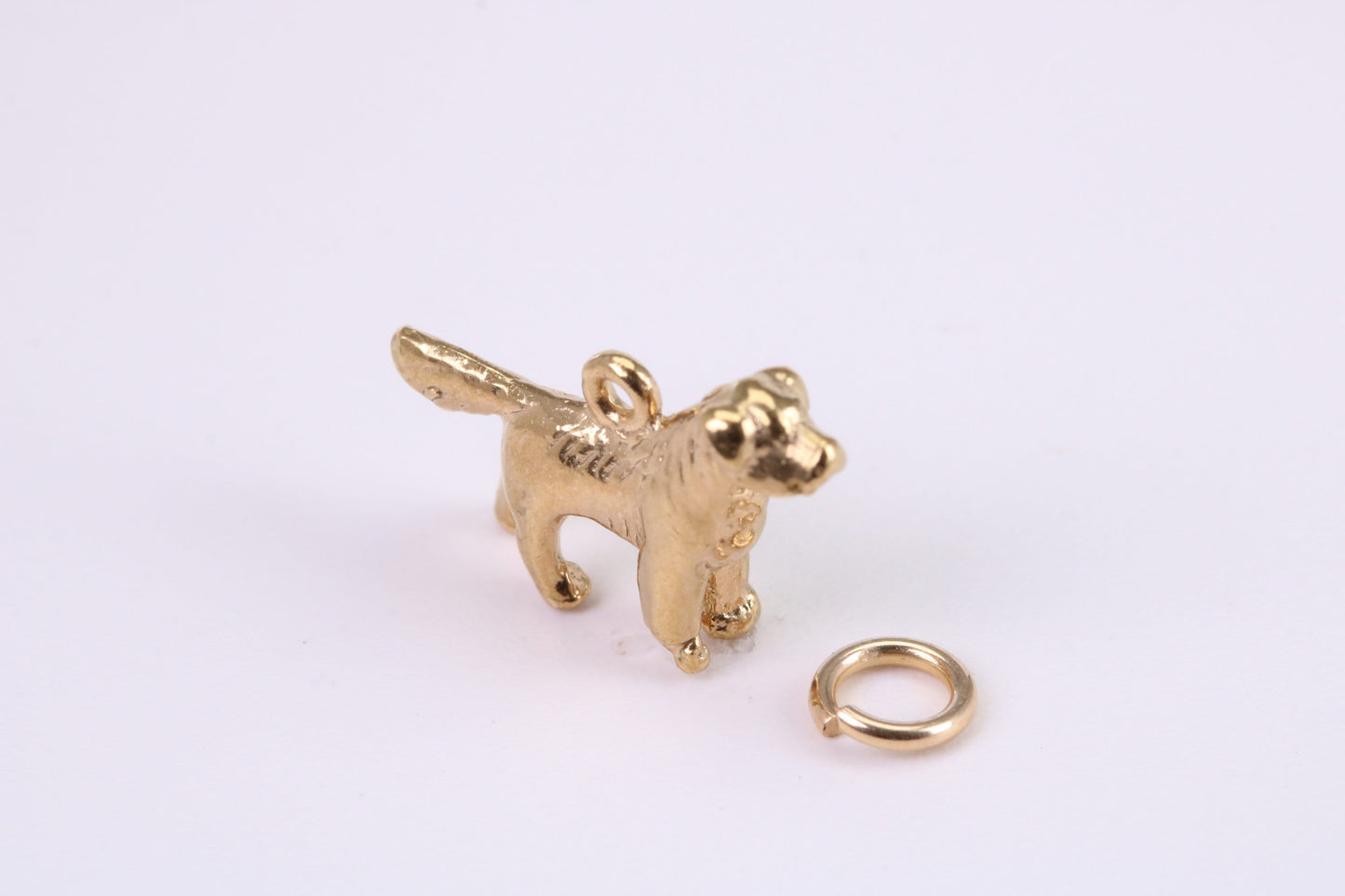 Pointer Dog Charm, Traditional Charm, Made from Solid Yellow Gold, British Hallmarked, Complete with Attachment Link