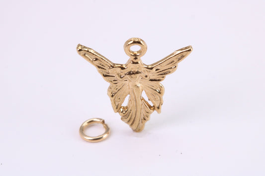 Angel / Fairy Charm, Traditional Charm, Made from Solid Yellow Gold, British Hallmarked, Complete with Attachment Link