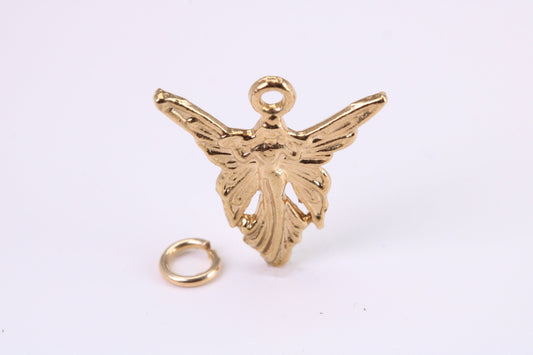 Angel / Fairy Charm, Traditional Charm, Made from Solid Yellow Gold, British Hallmarked, Complete with Attachment Link