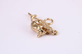 Corn Mouse Charm, Traditional Charm, Made from Solid Yellow Gold, British Hallmarked, Complete with Attachment Link