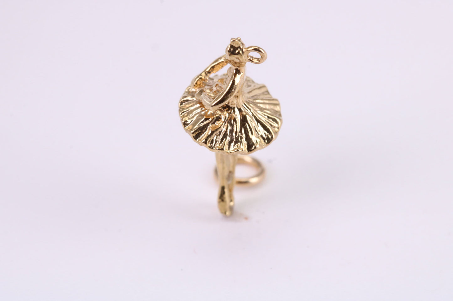 Ballerina Charm, Traditional Charm, Made from Solid Yellow Gold, British Hallmarked, Complete with Attachment Link