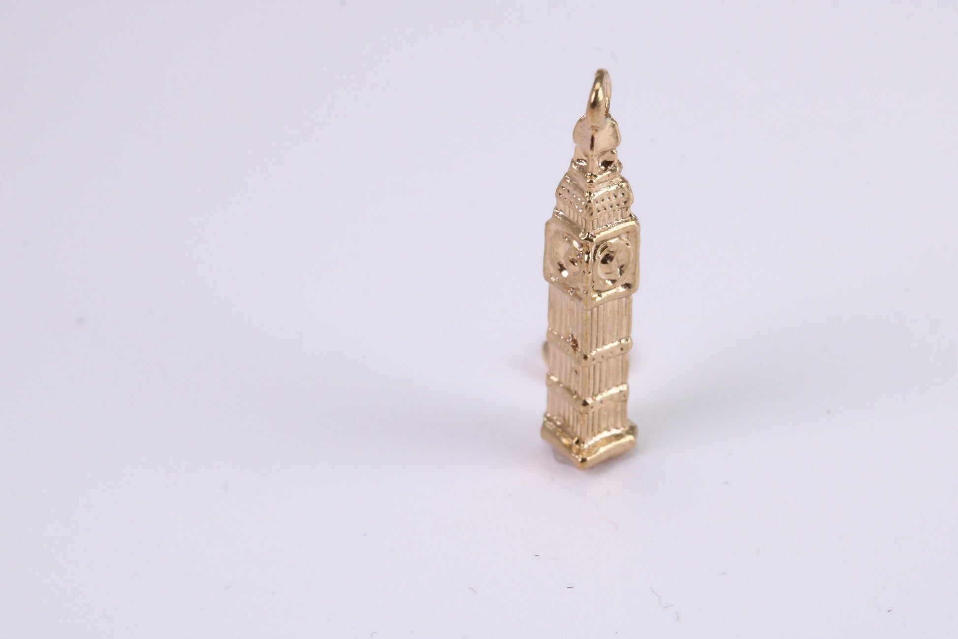 Iconic London Big Ben Charm, Traditional Charm, Made from Solid Yellow Gold, British Hallmarked, Complete with Attachment Link