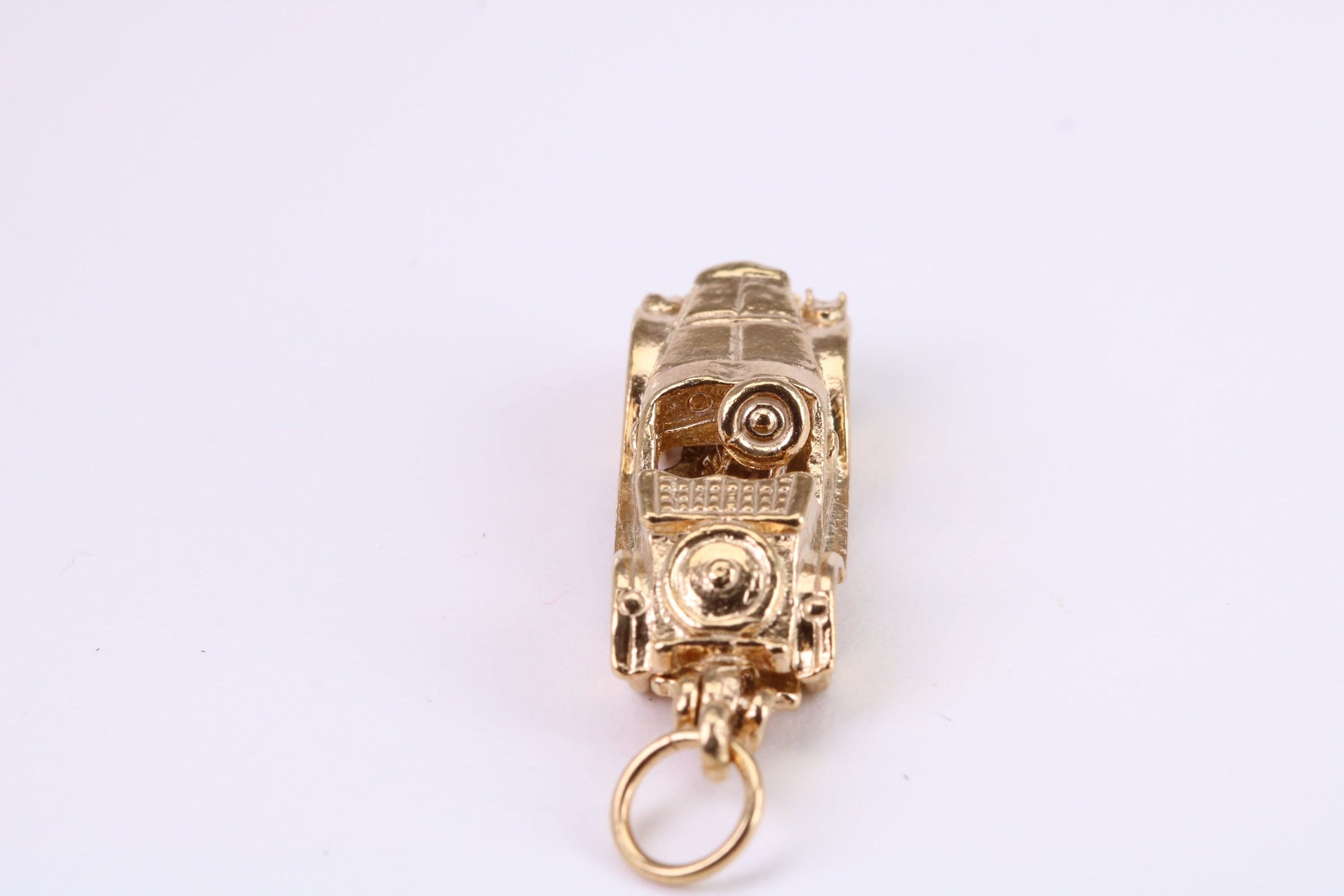 Vintage Car Charm, Traditional Charm, Made from Solid Yellow Gold, British Hallmarked, Complete with Attachment Link