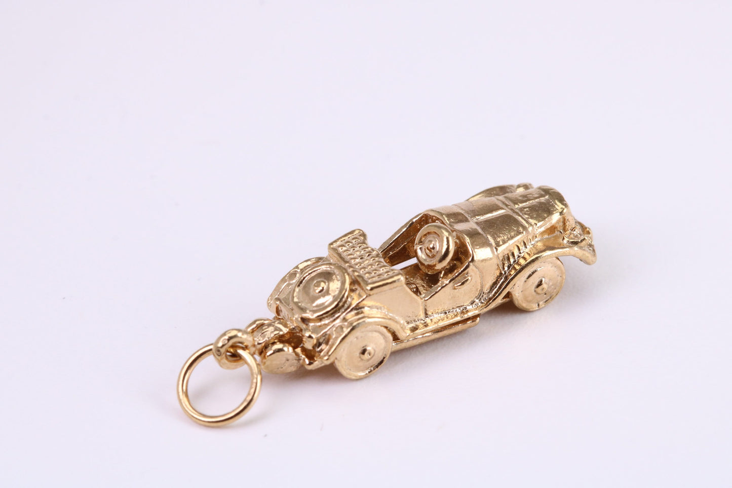 Vintage Car Charm, Traditional Charm, Made from Solid Yellow Gold, British Hallmarked, Complete with Attachment Link