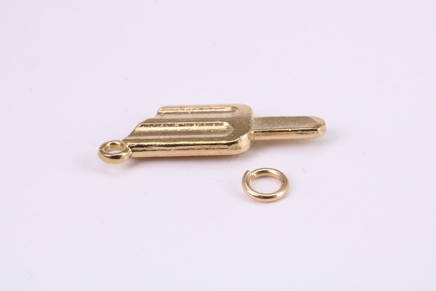 Ice Lolly Charm, Traditional Charm, Made from Solid Yellow Gold, British Hallmarked, Complete with Attachment Link