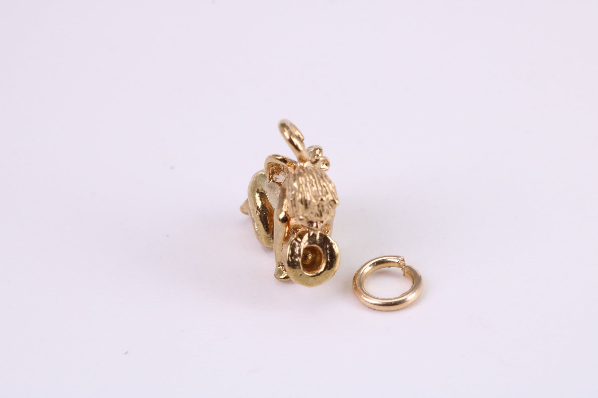 Cupid Charm, Traditional Charm, Made from Solid Yellow Gold, British Hallmarked, Complete with Attachment Link