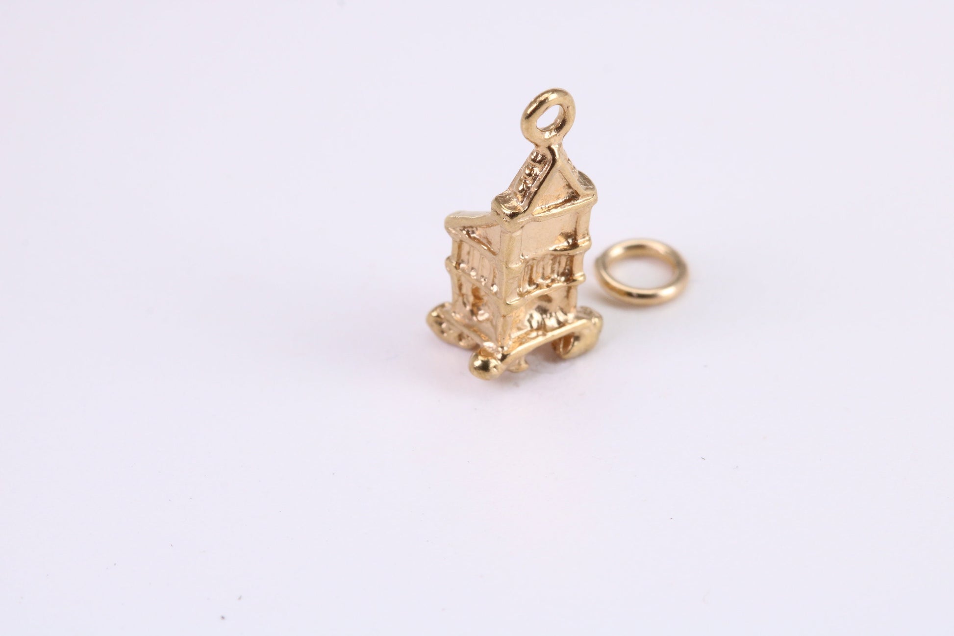 Throne Charm, Traditional Charm, Made from Solid Yellow Gold, British Hallmarked, Complete with Attachment Link