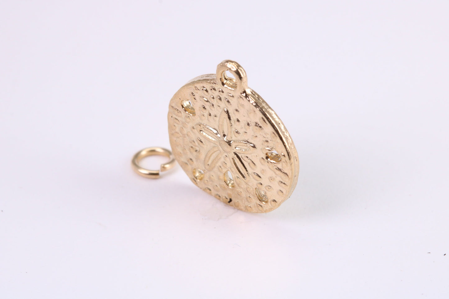 Star Fish Fossil Charm, Traditional Charm, Made from Solid Yellow Gold, British Hallmarked, Complete with Attachment Link