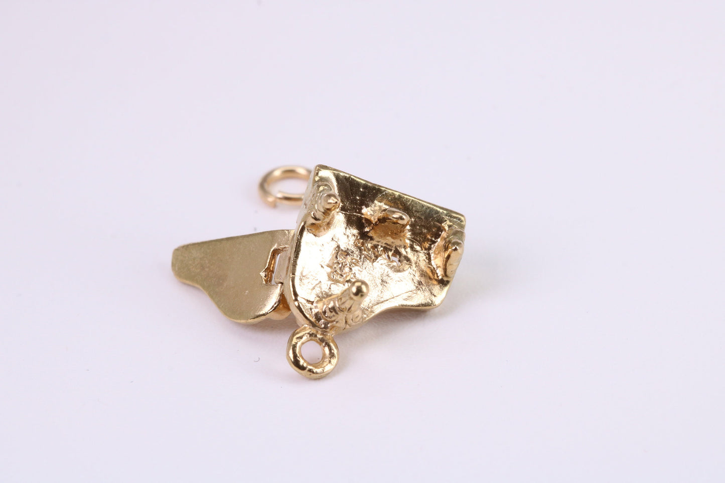 Grand Piano Charm, Traditional Charm, Made from Solid Yellow Gold, British Hallmarked, Complete with Attachment Link