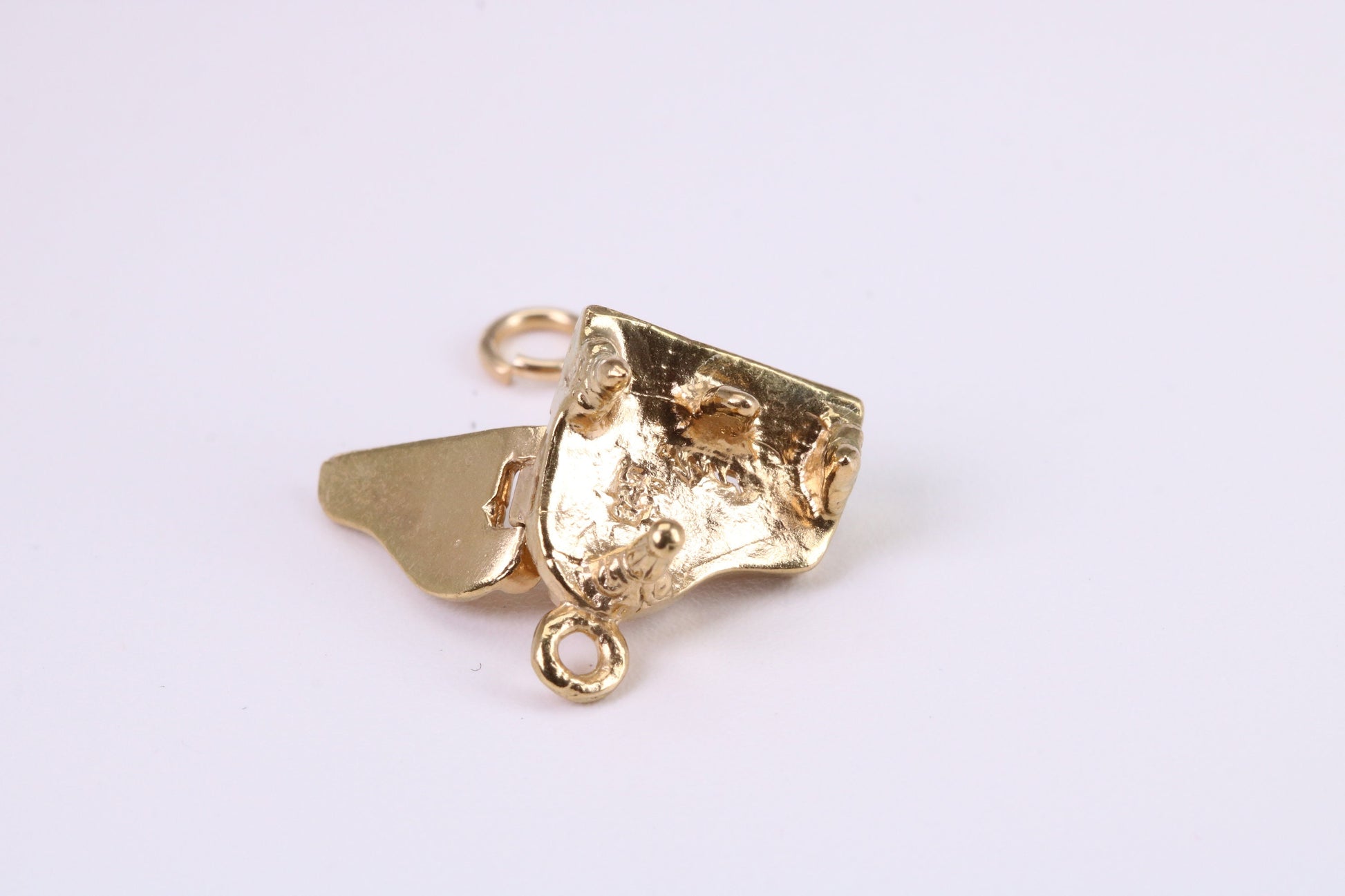 Grand Piano Charm, Traditional Charm, Made from Solid Yellow Gold, British Hallmarked, Complete with Attachment Link