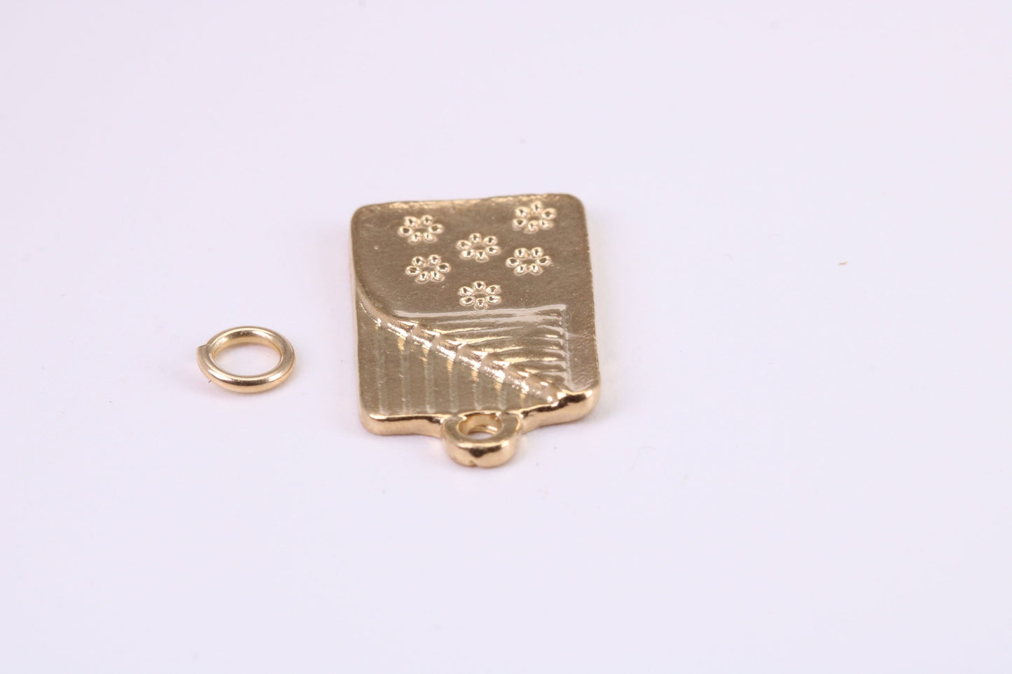 Sleeping Bag Charm, Traditional Charm, Made from Solid Yellow Gold, British Hallmarked, Complete with Attachment Link