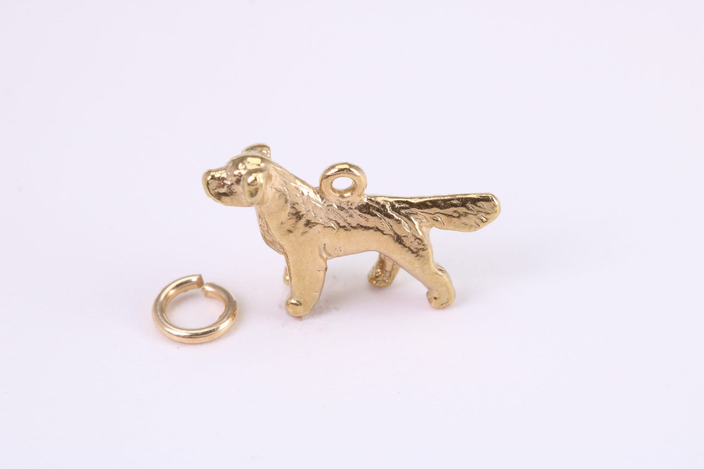 Pointer Dog Charm, Traditional Charm, Made from Solid Yellow Gold, British Hallmarked, Complete with Attachment Link