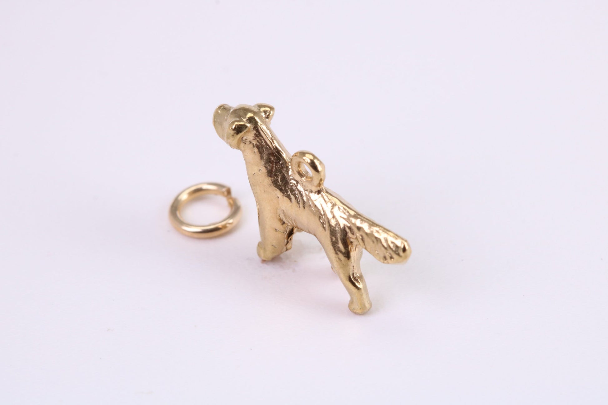 Pointer Dog Charm, Traditional Charm, Made from Solid Yellow Gold, British Hallmarked, Complete with Attachment Link