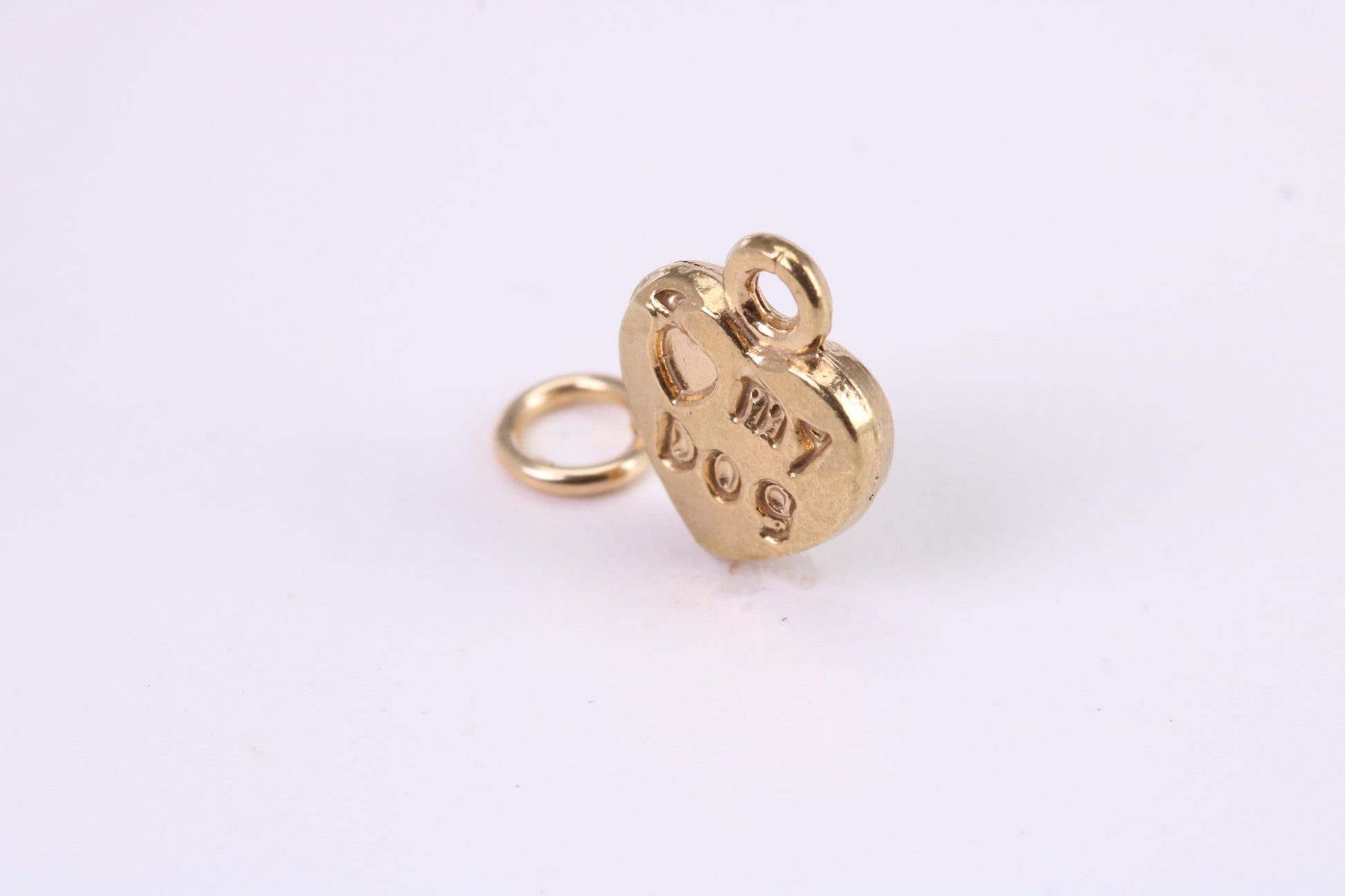 Love My Dog Charm, Traditional Charm, Made from Solid Yellow Gold, British Hallmarked, Complete with Attachment Link