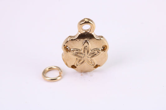 Star Fish Fossil Charm, Traditional Charm, Made from Solid Yellow Gold, British Hallmarked, Complete with Attachment Link