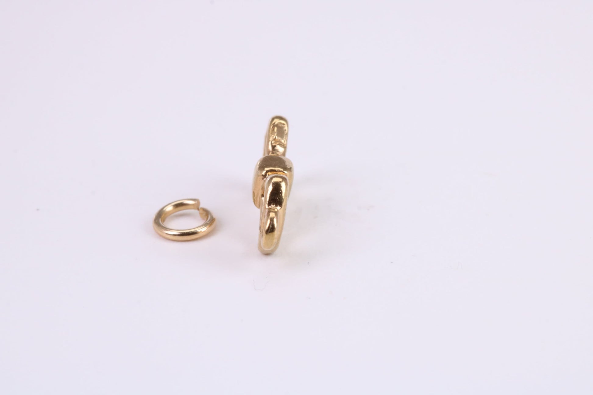 Bow Tie Charm, Traditional Charm, Made from Solid Yellow Gold, British Hallmarked, Complete with Attachment Link