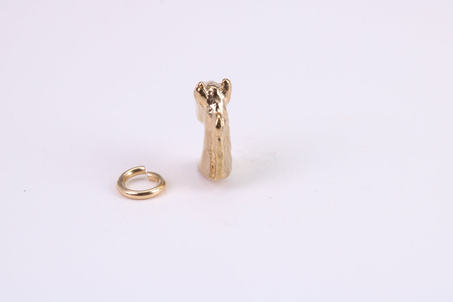 Horse Head Charm, Traditional Charm, Made from Solid Yellow Gold, British Hallmarked, Complete with Attachment Link