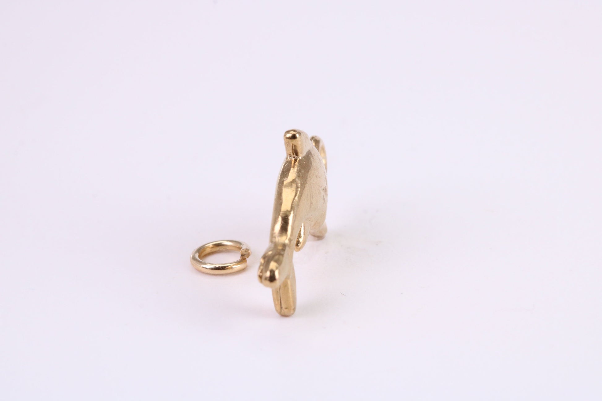 Dolphin Charm, Traditional Charm, Made from Solid Yellow Gold, British Hallmarked, Complete with Attachment Link