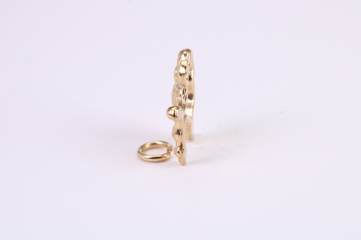 Poodle Dog Charm, Traditional Charm, Made from Solid Yellow Gold, British Hallmarked, Complete with Attachment Link