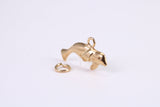 Manatee Charm, Traditional Charm, Made from Solid Yellow Gold, British Hallmarked, Complete with Attachment Link
