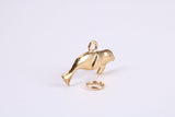 Manatee Charm, Traditional Charm, Made from Solid Yellow Gold, British Hallmarked, Complete with Attachment Link