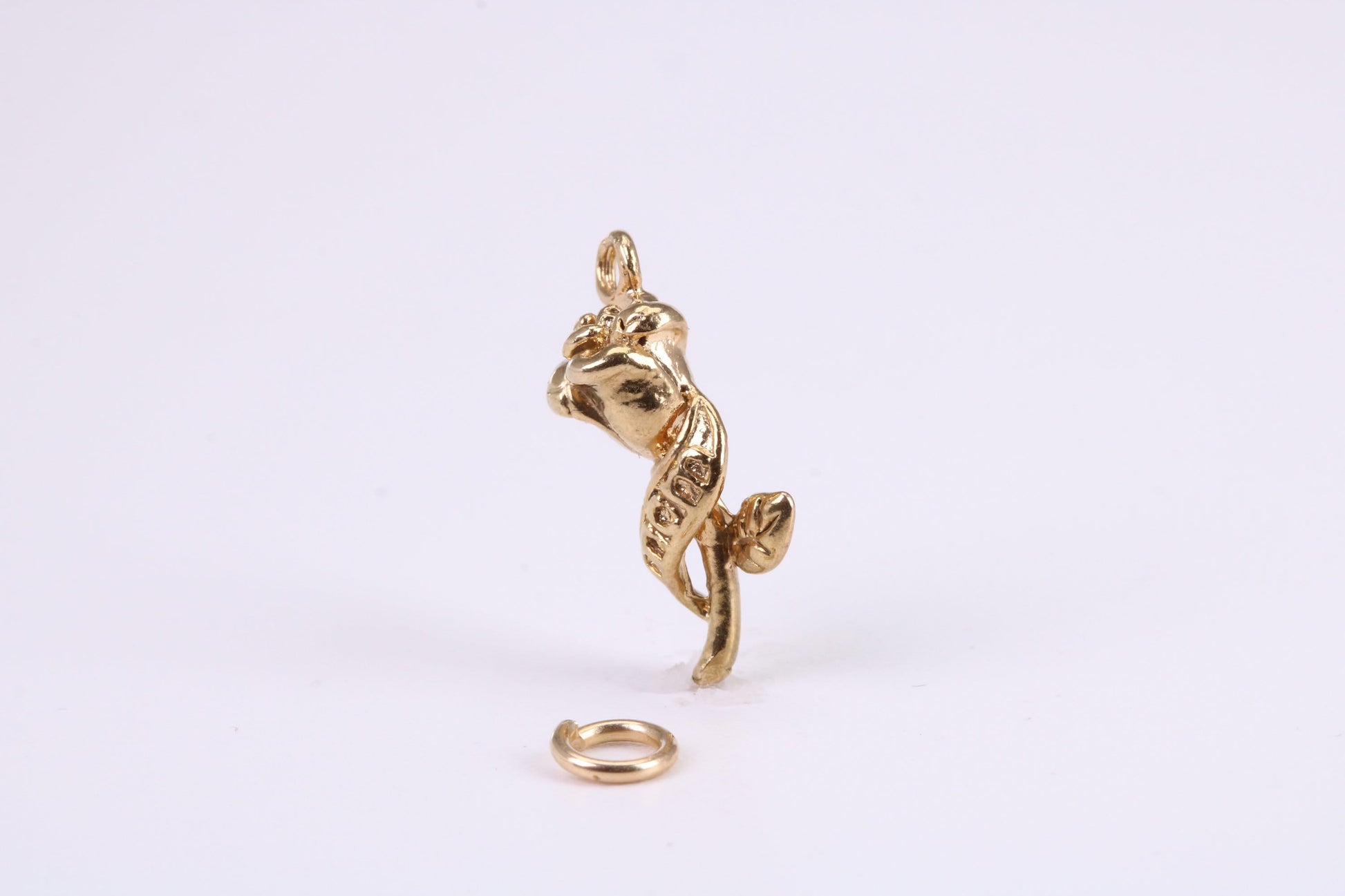 Mothers Day Rose Flower Charm, Traditional Charm, Made from Solid Yellow Gold, British Hallmarked, Complete with Attachment Link