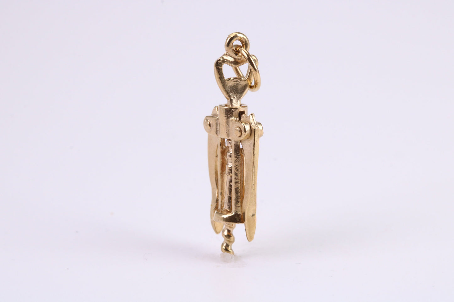 Wine Bottle Opener Charm, Traditional Charm, Made from Solid Yellow Gold, British Hallmarked, Complete with Attachment Link