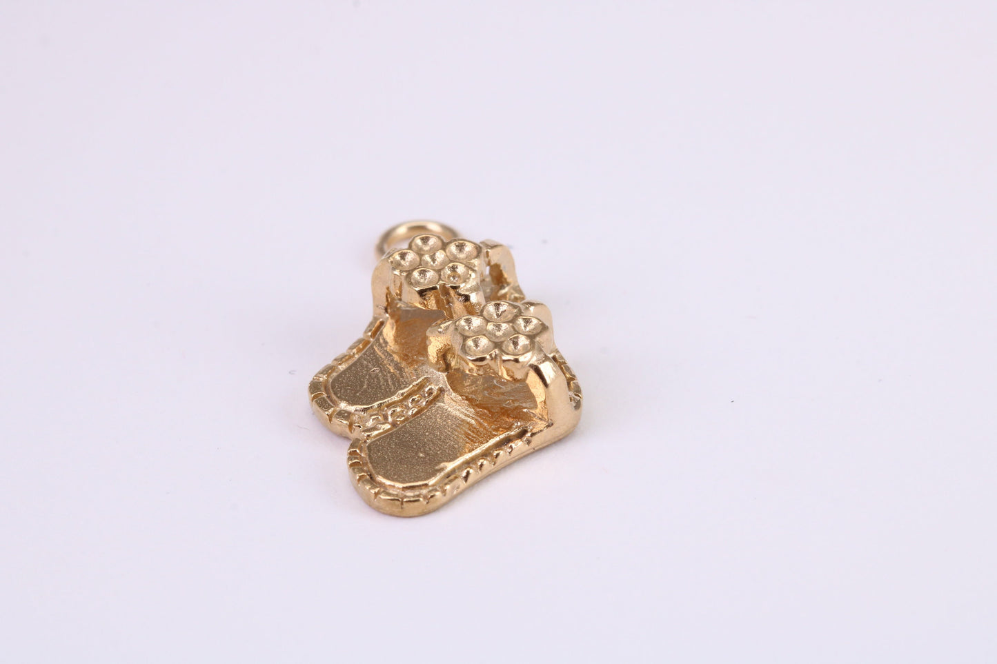 Sandals Charm, Traditional Charm, Made from Solid Yellow Gold, British Hallmarked, Complete with Attachment Link