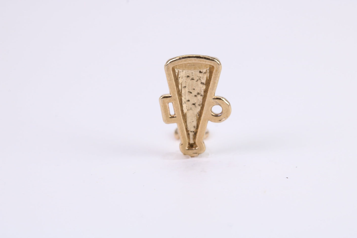 Vintage Megaphone Charm, Traditional Charm, Made from Solid Yellow Gold, British Hallmarked, Complete with Attachment Link