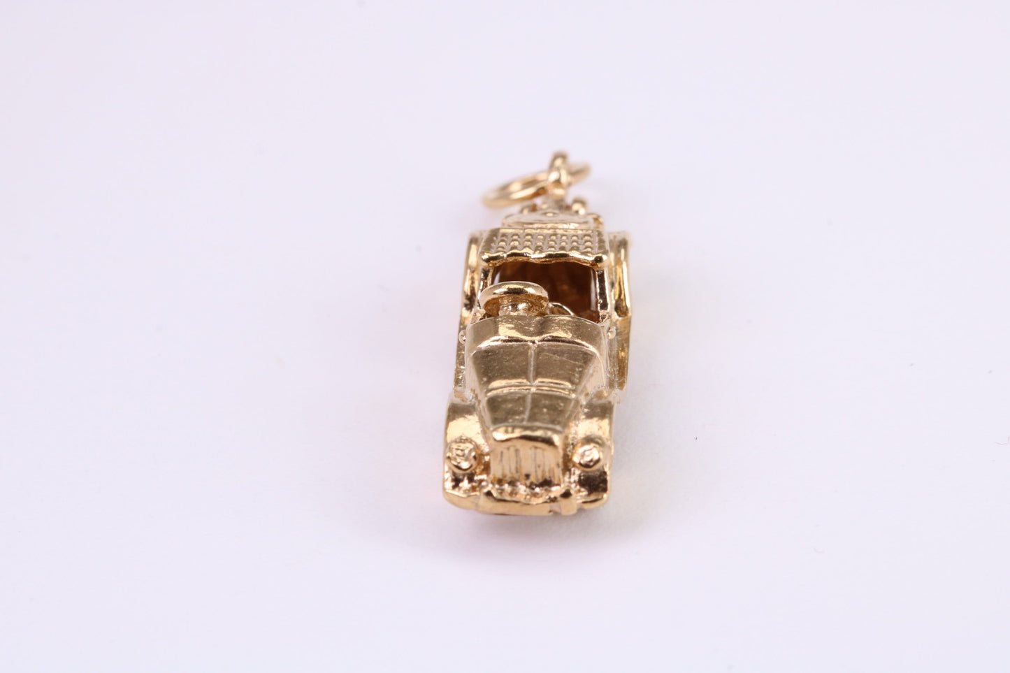 Vintage Car Charm, Traditional Charm, Made from Solid Yellow Gold, British Hallmarked, Complete with Attachment Link