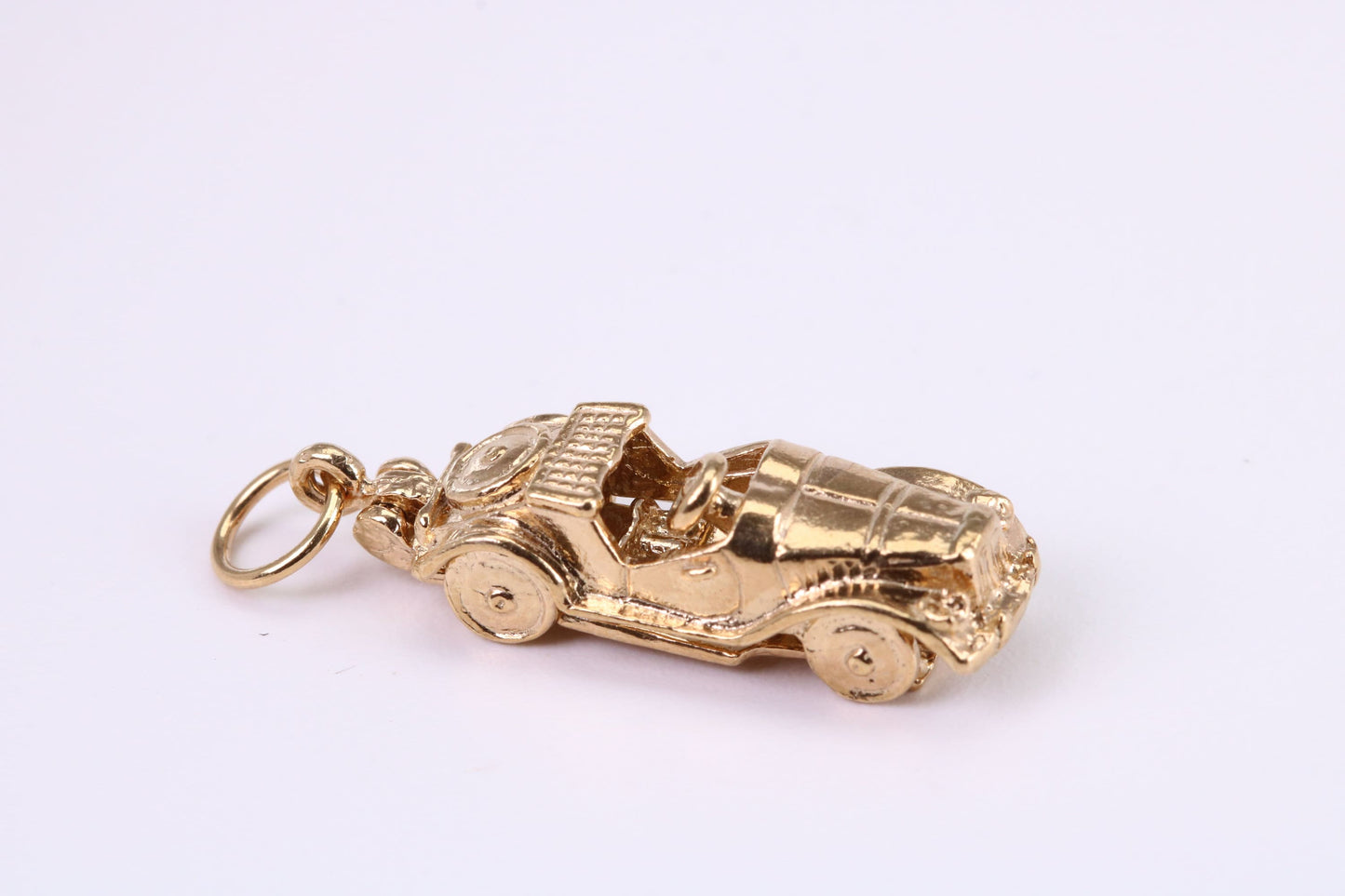 Vintage Car Charm, Traditional Charm, Made from Solid Yellow Gold, British Hallmarked, Complete with Attachment Link