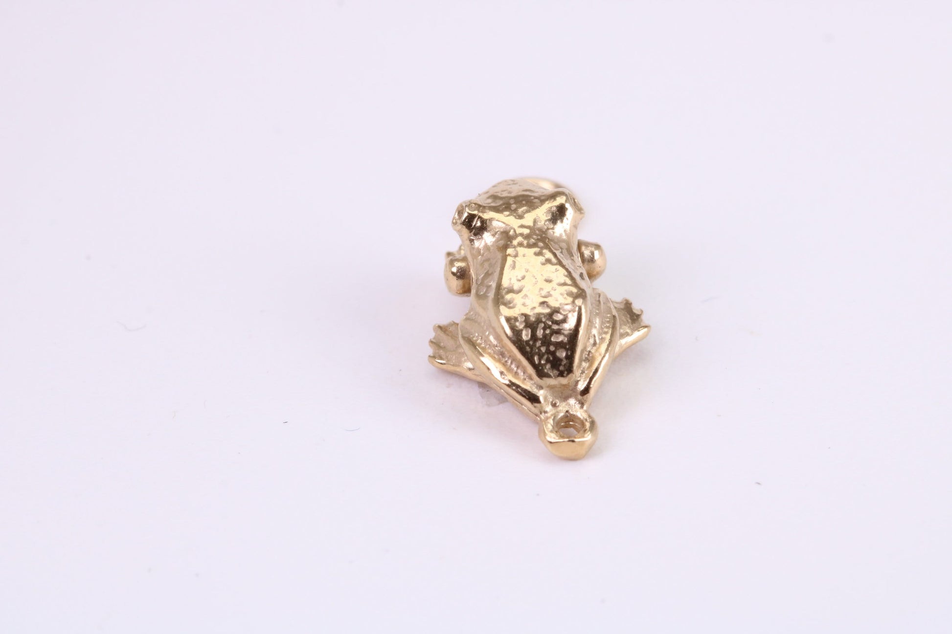 Frog Charm, Traditional Charm, Made from Solid Yellow Gold, British Hallmarked, Complete with Attachment Link