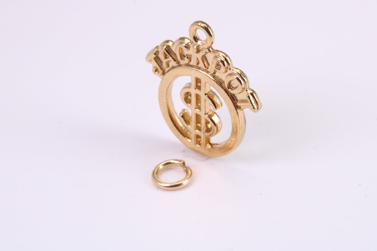 Jackpot Charm, Traditional Charm, Made from Solid Yellow Gold, British Hallmarked, Complete with Attachment Link