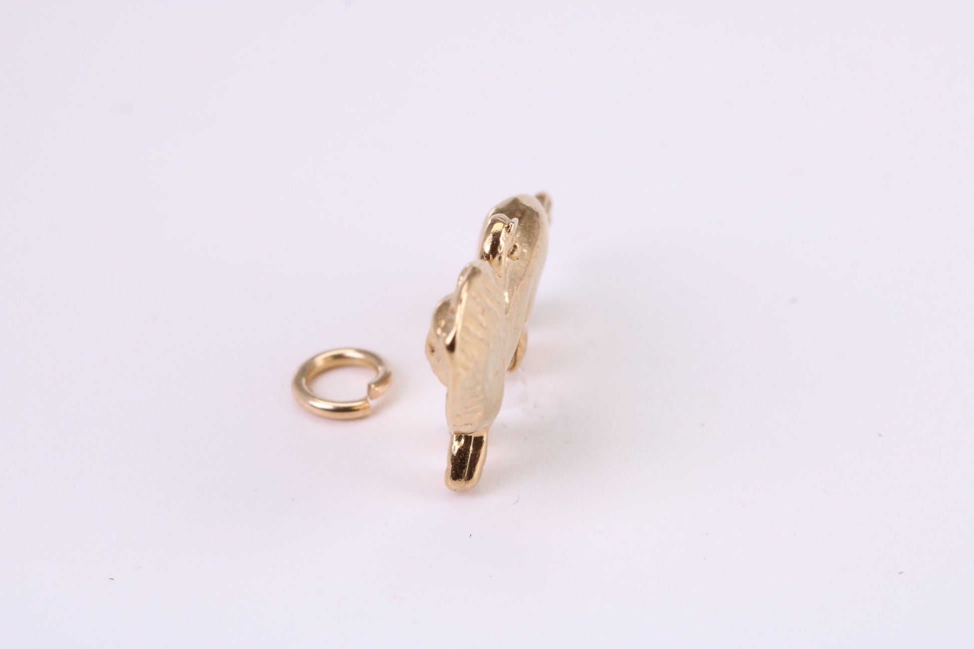 Lion Charm, Traditional Charm, Made from Solid Yellow Gold, British Hallmarked, Complete with Attachment Link