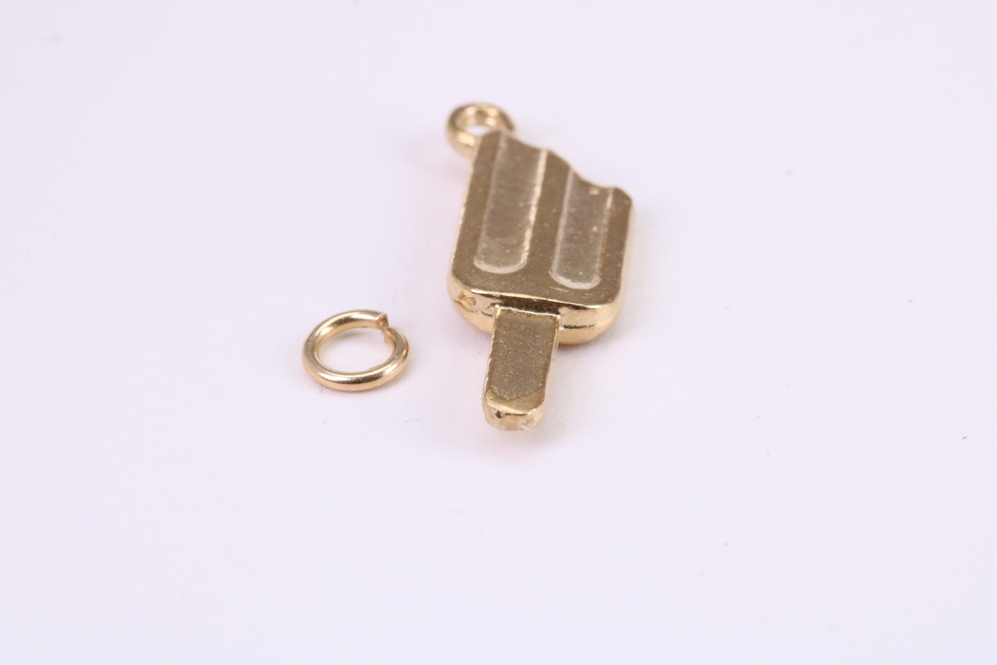 Ice Lolly Charm, Traditional Charm, Made from Solid Yellow Gold, British Hallmarked, Complete with Attachment Link