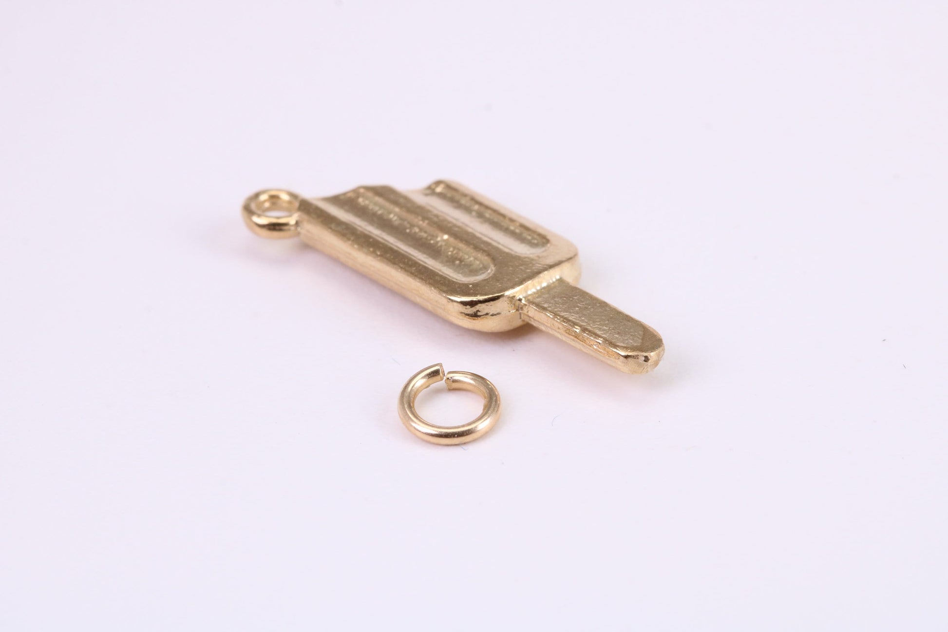 Ice Lolly Charm, Traditional Charm, Made from Solid Yellow Gold, British Hallmarked, Complete with Attachment Link