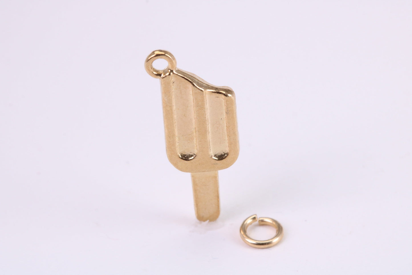 Ice Lolly Charm, Traditional Charm, Made from Solid Yellow Gold, British Hallmarked, Complete with Attachment Link