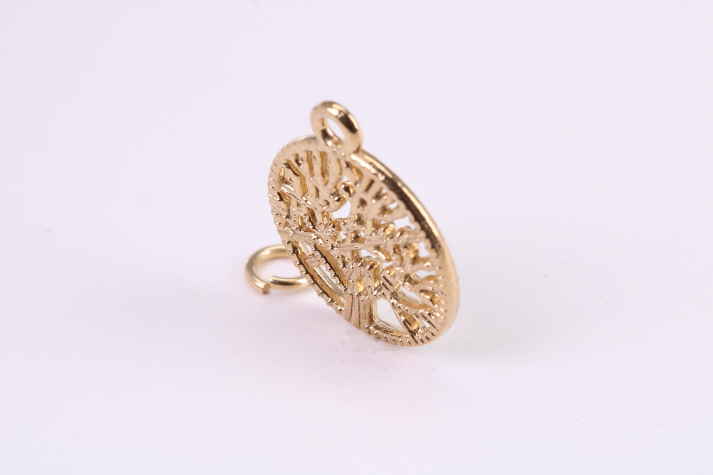 Tree of Life Charm, Traditional Charm, Made from Solid Yellow Gold, British Hallmarked, Complete with Attachment Link