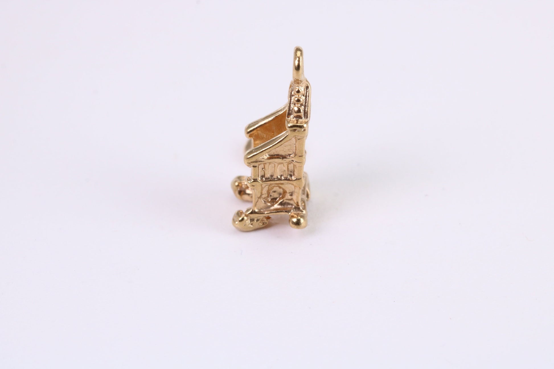 Throne Charm, Traditional Charm, Made from Solid Yellow Gold, British Hallmarked, Complete with Attachment Link