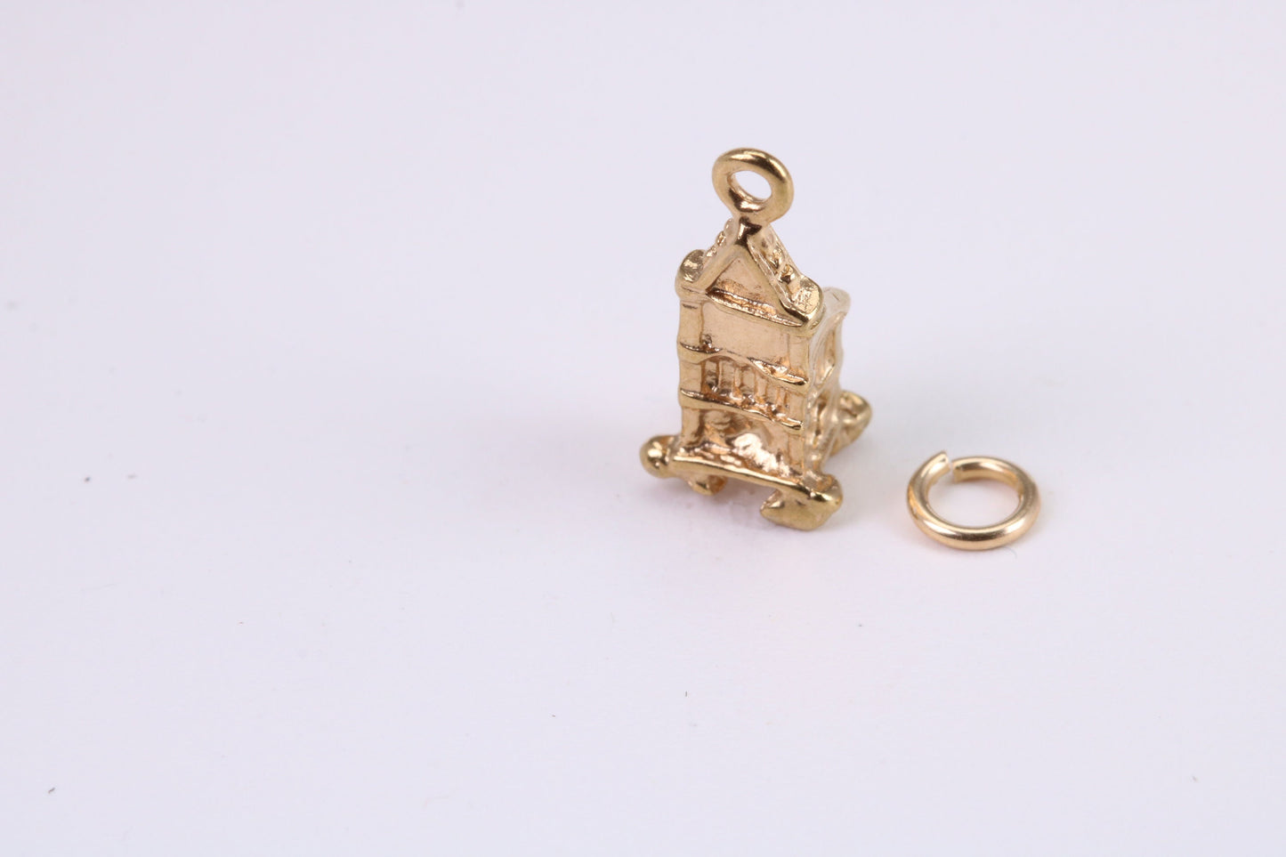 Throne Charm, Traditional Charm, Made from Solid Yellow Gold, British Hallmarked, Complete with Attachment Link