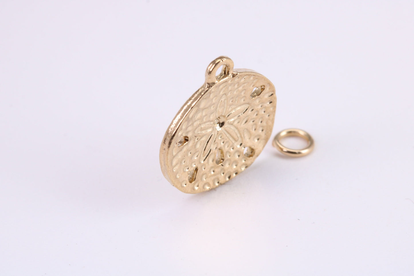 Star Fish Fossil Charm, Traditional Charm, Made from Solid Yellow Gold, British Hallmarked, Complete with Attachment Link