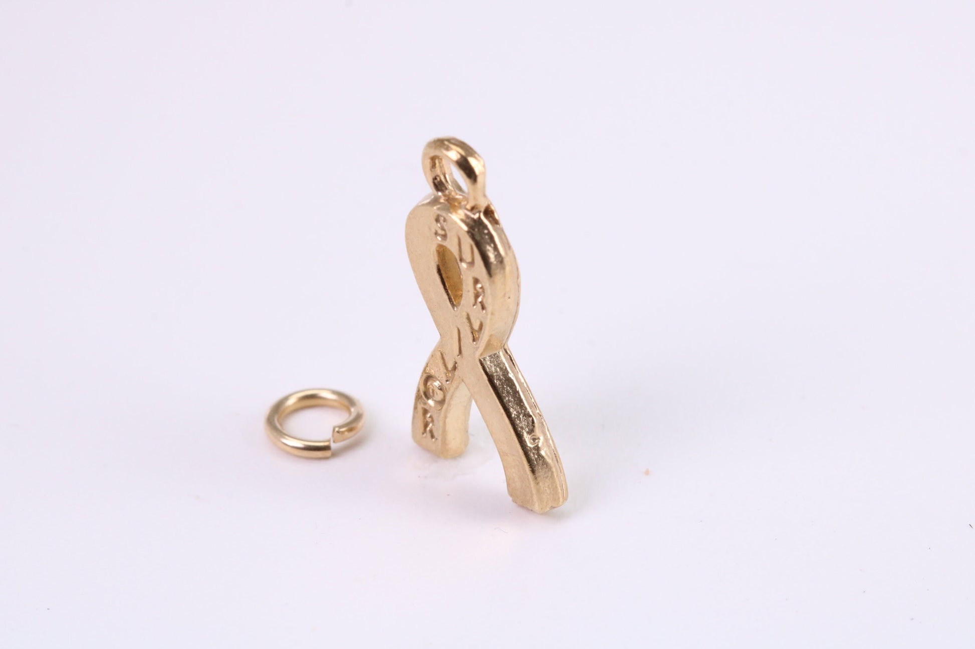 Survivor Charm, Traditional Charm, Made from Solid Yellow Gold, British Hallmarked, Complete with Attachment Link