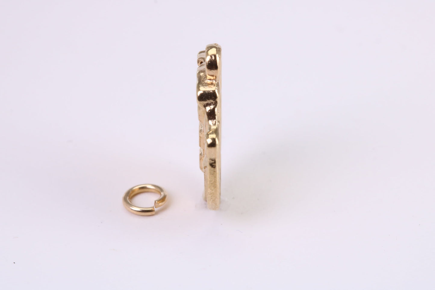 Slice of Cake Charm, Traditional Charm, Made from Solid Yellow Gold, British Hallmarked, Complete with Attachment Link