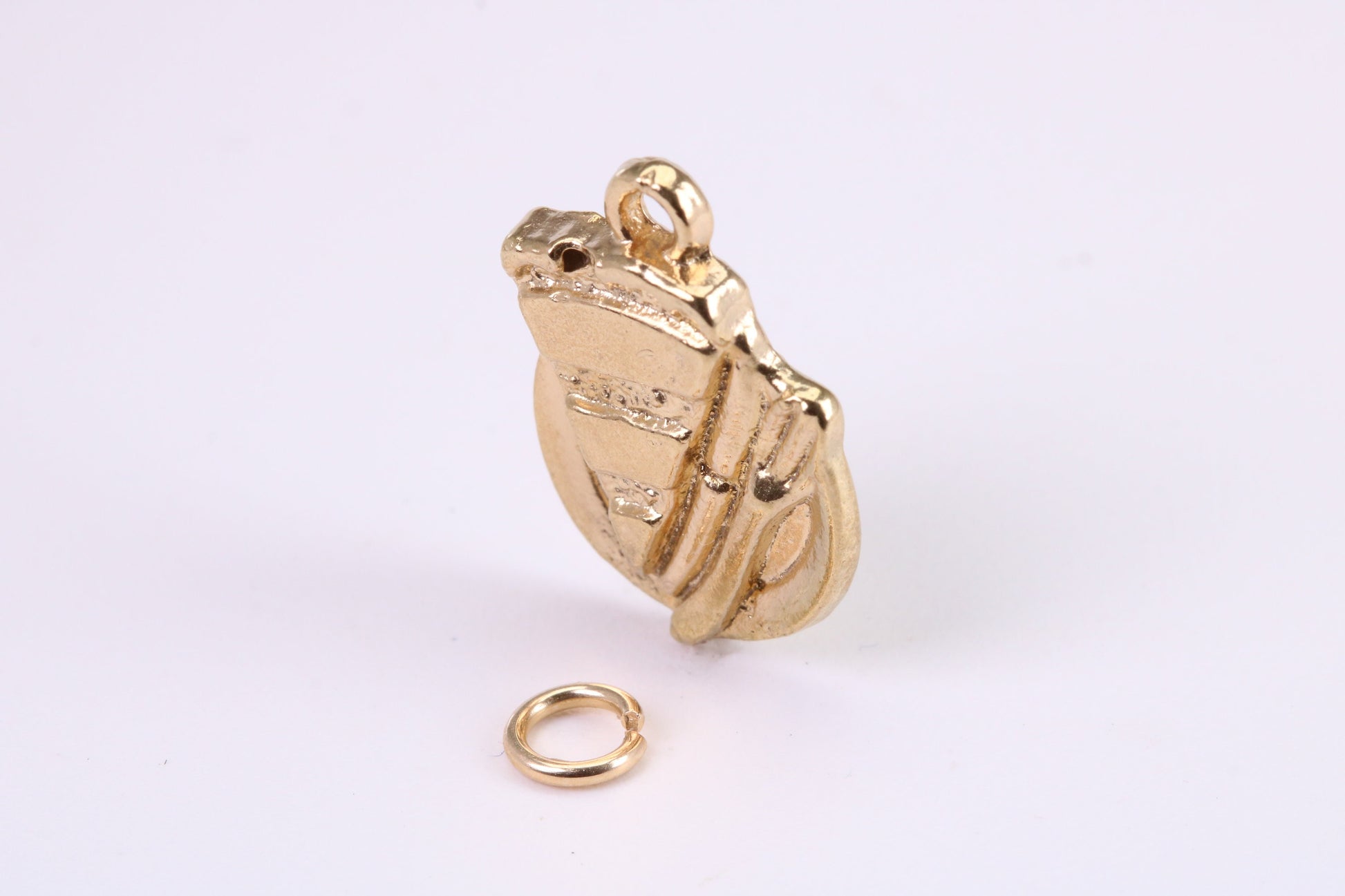 Slice of Cake Charm, Traditional Charm, Made from Solid Cast Yellow Gold, British Hallmarked
