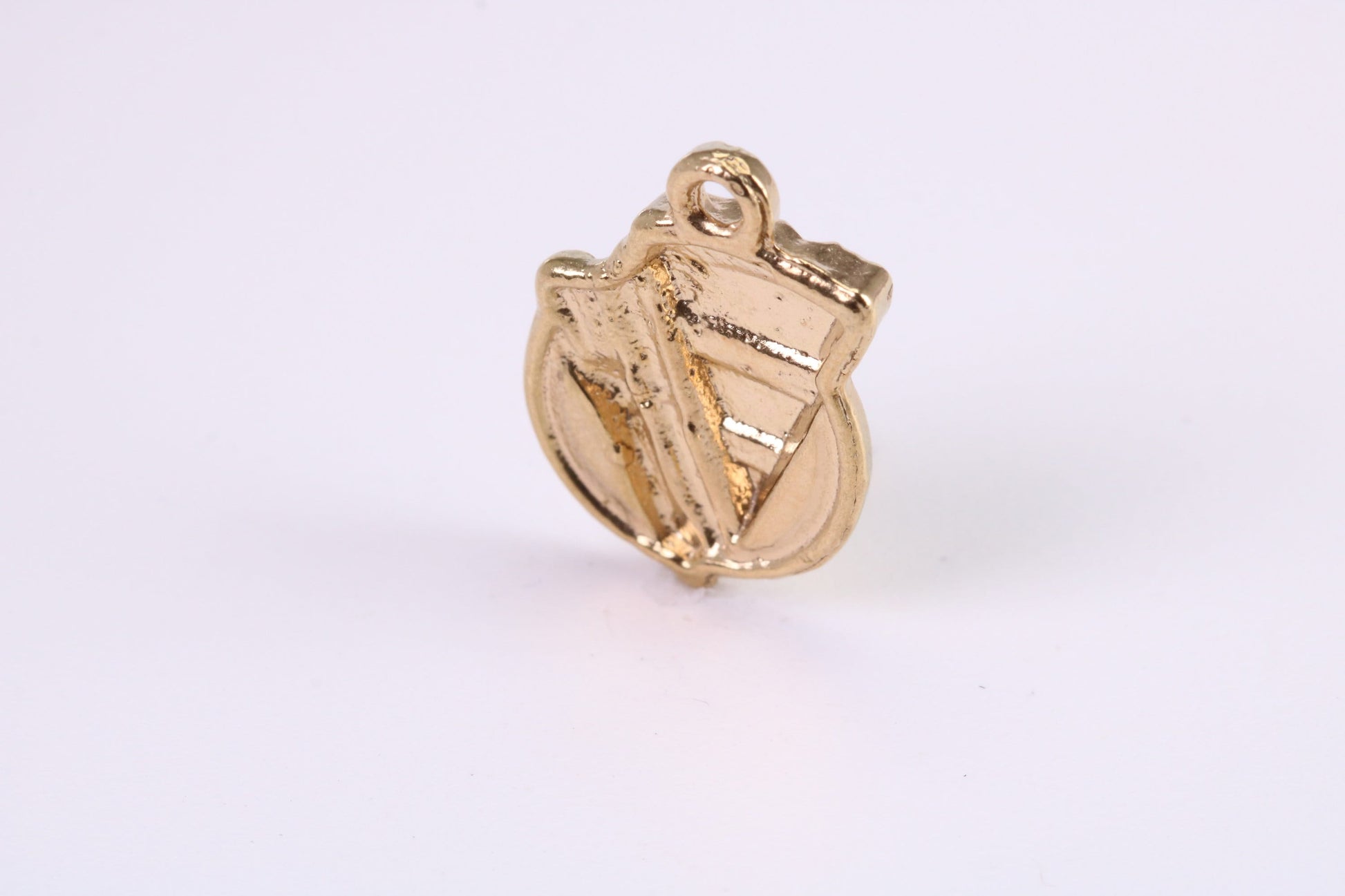 Slice of Cake Charm, Traditional Charm, Made from Solid Yellow Gold, British Hallmarked, Complete with Attachment Link