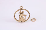 St Christopher Necklace Together with 18 Inch Long Chain, Made from Solid Yellow Gold, British Hallmark