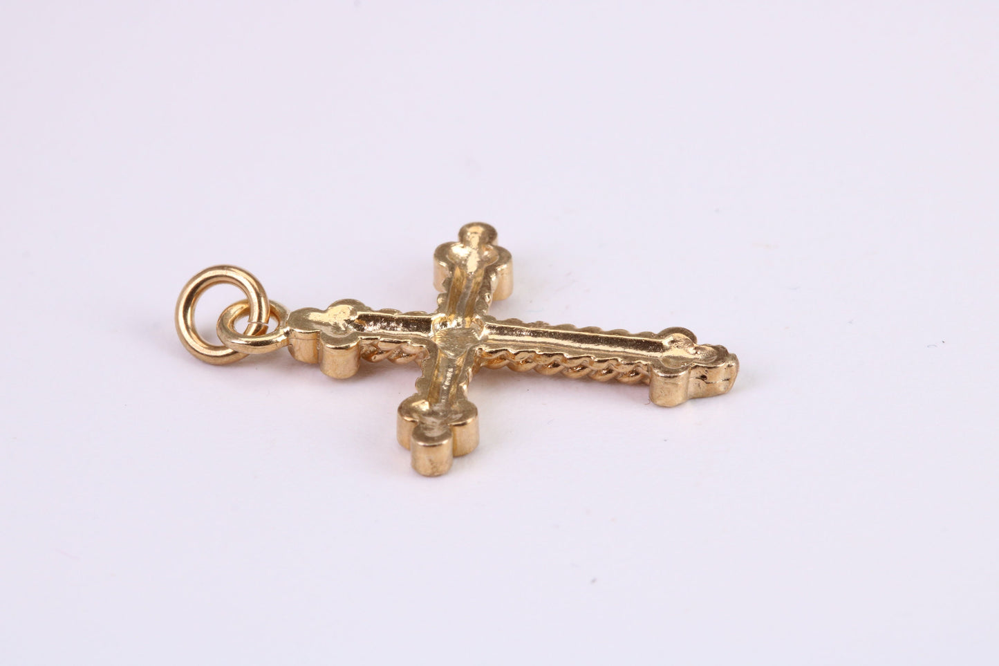 26 mm Long Chunky Cross Necklace Together with 18 Inch Long Chain, Made from Solid Yellow Gold, British Hallmarked