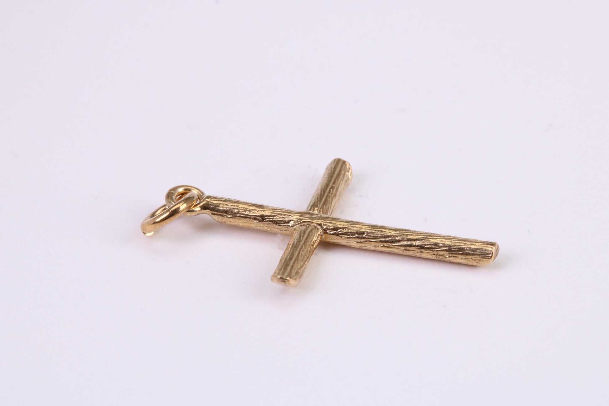 26 mm Long Gold Cross Necklace Together with 18 Inch Long Chain, Made from Solid Yellow Gold, British Hallmarked