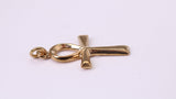 28 mm Long Gold Ankh Cross Necklace Together with 18 Inch Long Chain, Made from Solid Yellow Gold, British Hallmarked
