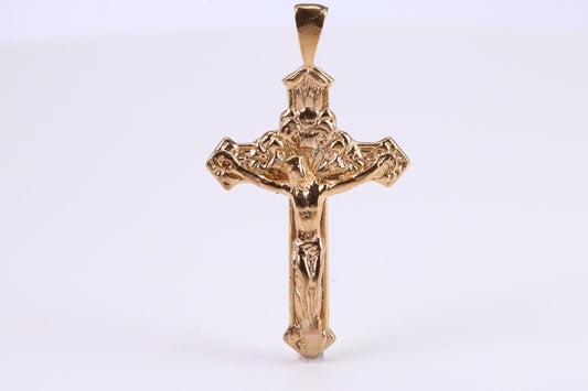 Chunky 45 mm Long Gold Crucifix, Made from Solid Yellow Gold, British Hallmarked